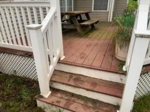 Before deck cleaning
